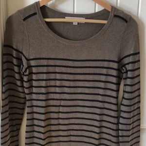 Taupe & Black knit sweater dress